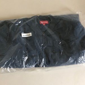 SUPREME/THRASHER navy full zip jacket.